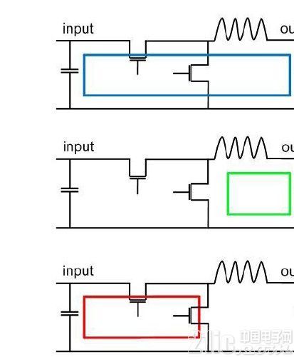 圖3.在開關(guān)模式電源中找到交流電流走線。