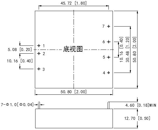 DC-DC鐵路電源模塊WDT50系列(50W)